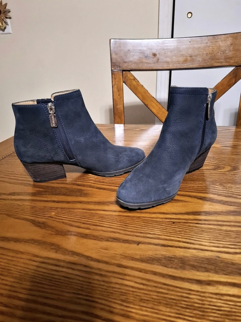 Blondo Marina Waterproof Suede Bootie Blue Ankle Boots. 6M